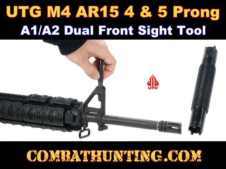 UTG AR15 4/5 Prong A1/A2 Dual Front Sight Tool style=