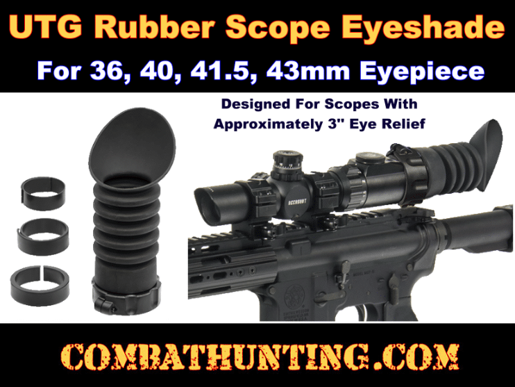 UTG Rubber Scope Eyeshade for 36, 40, 41.5, 43mm Eyepiece style=