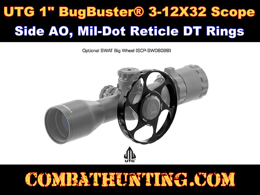 thumbnail interactive-video image 1 of Hammers 3-9x32 AO Mil-Dot Rifle Scope With 22 Dovetail Rings – Fogproof, Waterproof 1 of 6