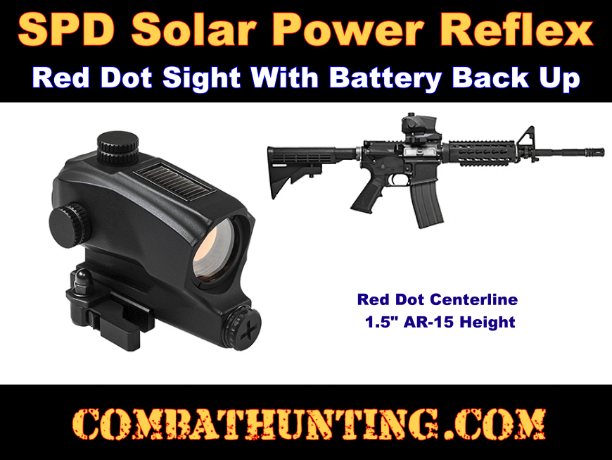 SPD Solar Power Reflex Red Dot Sight Black style=