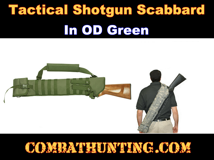 Tactical Shotgun Scabbard Molle Green style=