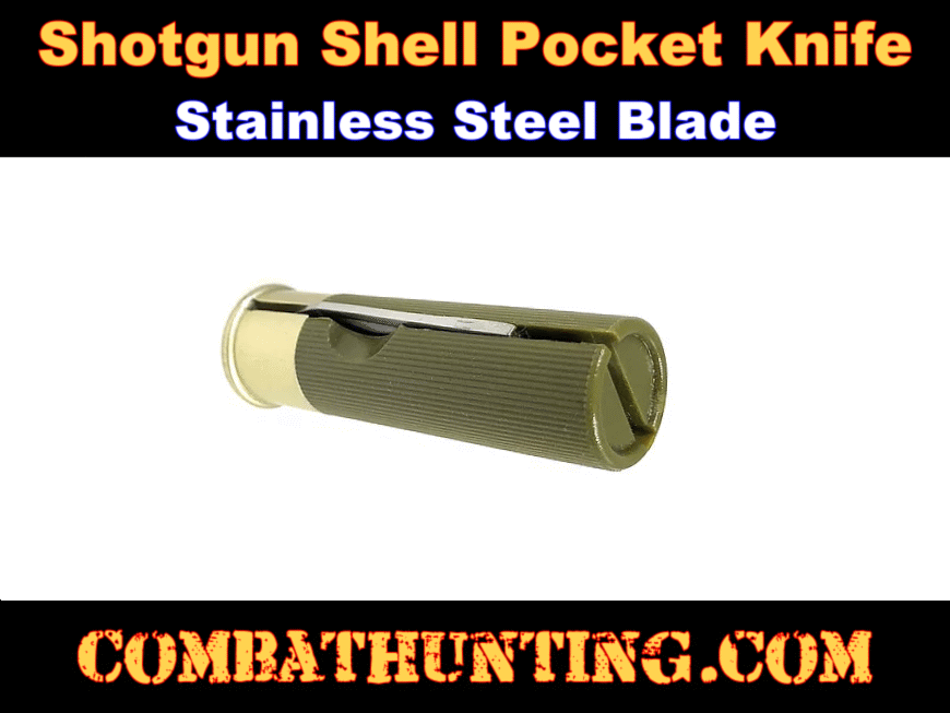 Shotgun Shell Knife Green style=