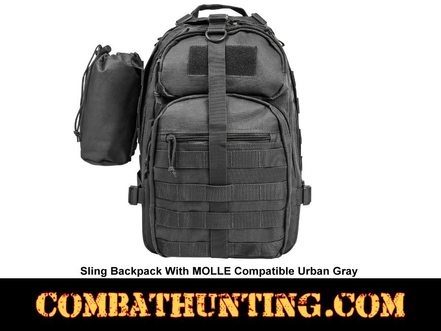 Sling Backpack MOLLE Compatible Urban Gray style=