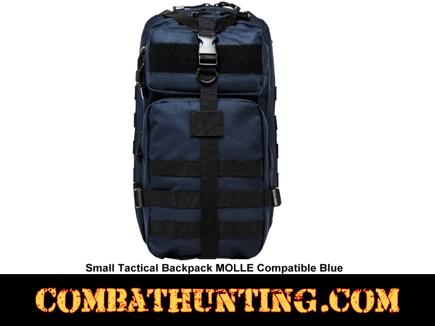 Small Tactical Backpack MOLLE Compatible Blue style=