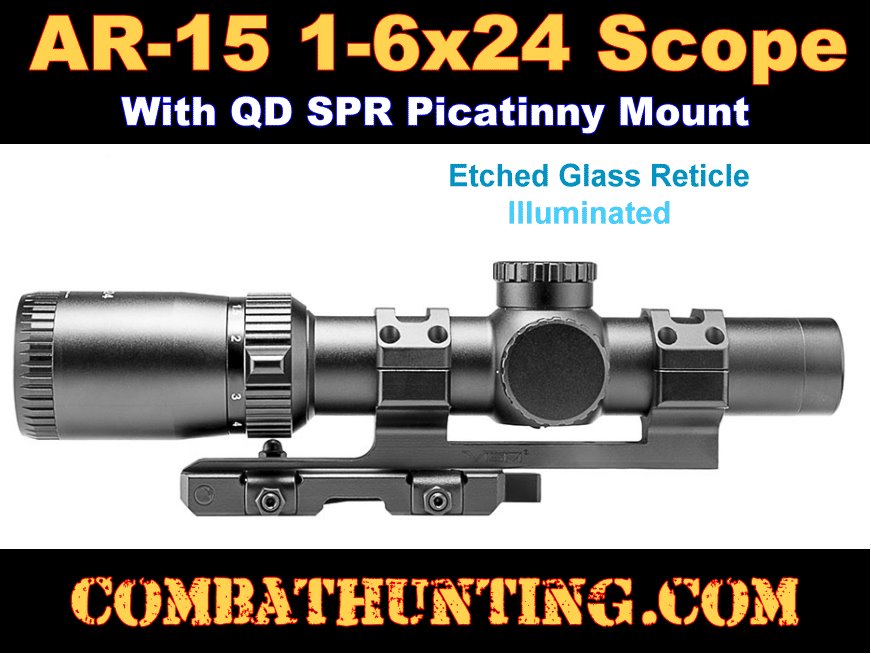1-6x24 Scope With QD Mount Picatinny For M&P 15 Sport II style=