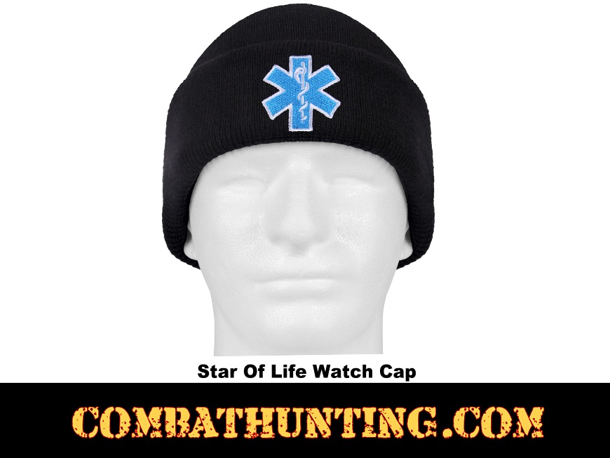Star of Life Embroidered Watch Cap  style=