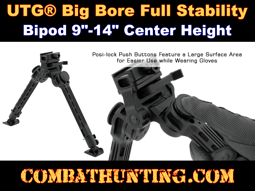 UTG Big Bore Full Stability Bipod 9