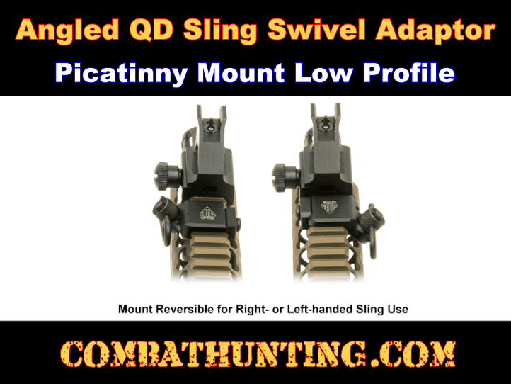 UTG QD Sling Swivel Adaptor, Picatinny 45 Degree Angled Offset style=