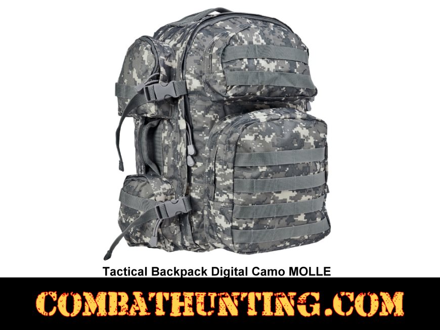 Tactical Backpack Digital Camo MOLLE style=