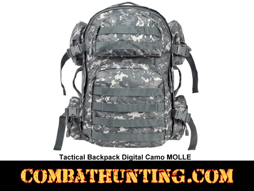 Tactical Backpack Digital Camo MOLLE style=