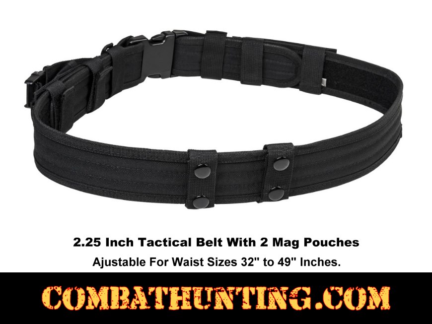 Black Tactical Belt 2.25