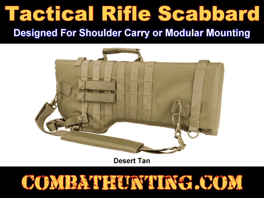 AR-15 Tactical Rifle Scabbard Tan style=