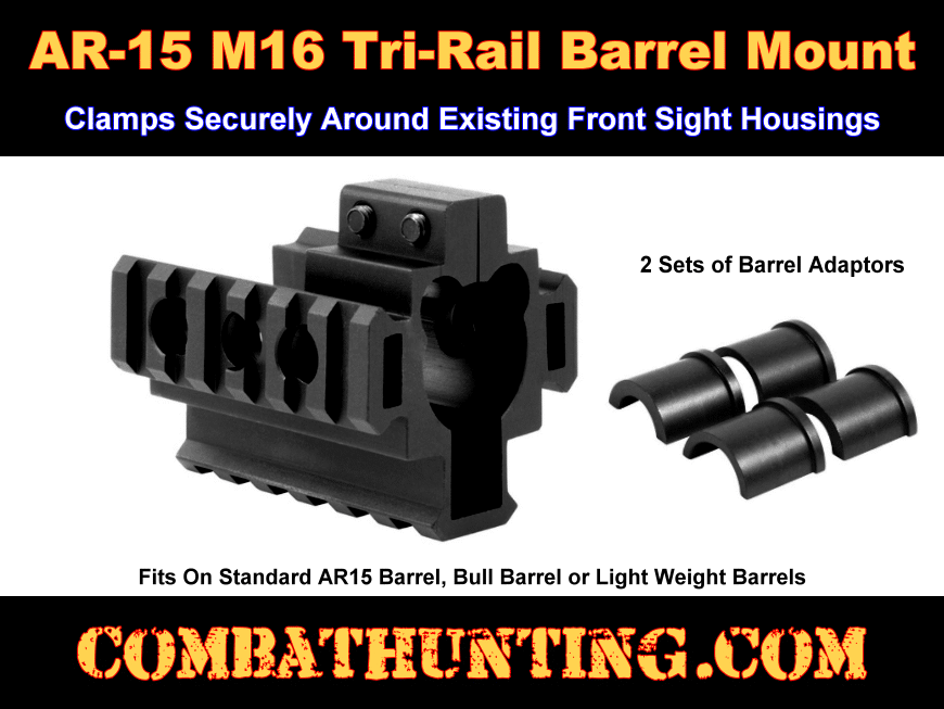 AR-15 Tri-Rail Barrel Mount style=