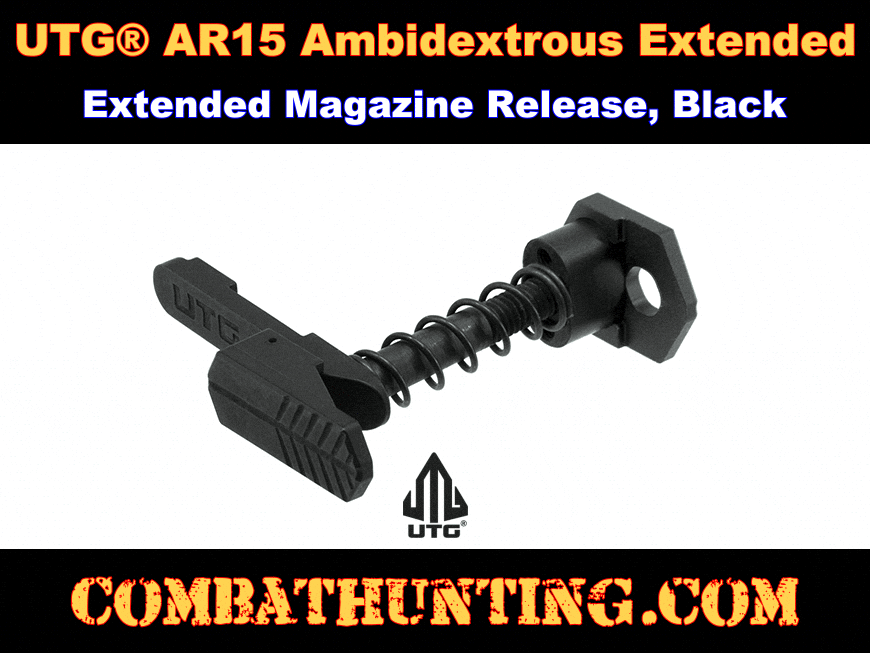 UTG AR15 Ambidextrous Extended Magazine Release, Black style=