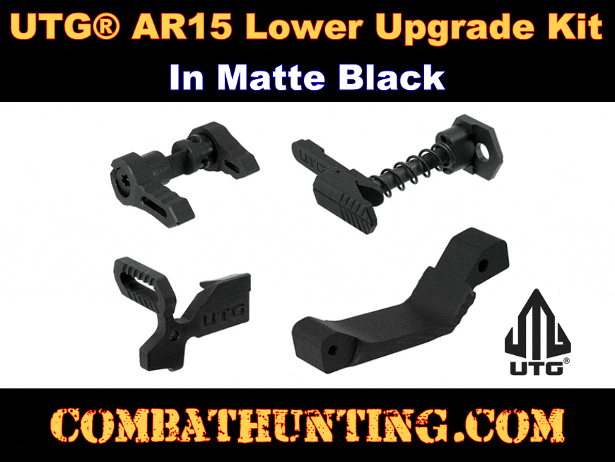 UTG® AR15 Lower Upgrade Kit, Matte Black style=