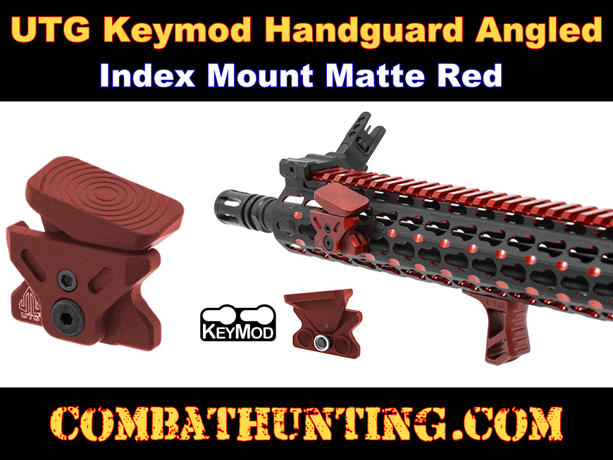 UTG Keymod Handguard Angled Index Mount Matte Red style=