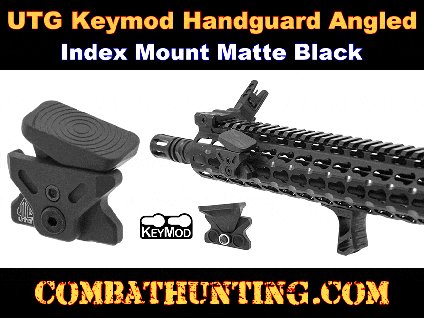 UTG Keymod Handguard Angled Index Mount Matte Black style=