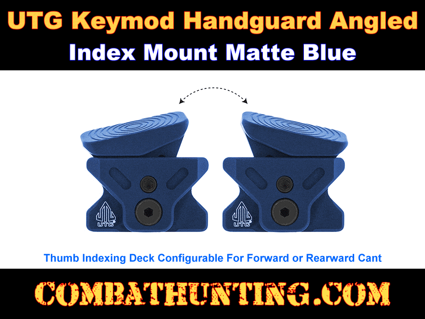 UTG Keymod Handguard Angled Index Mount Matte Blue style=