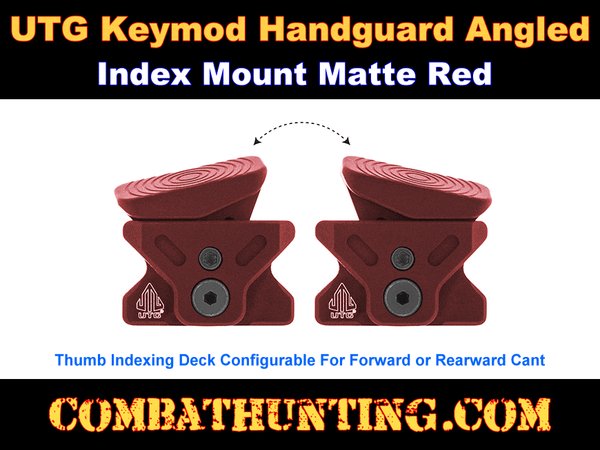 UTG Keymod Handguard Angled Index Mount Matte Red style=