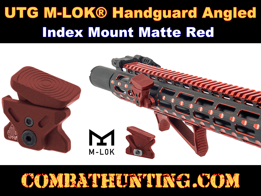UTG® M-LOK Handguard Angled Index Mount Matte Red style=