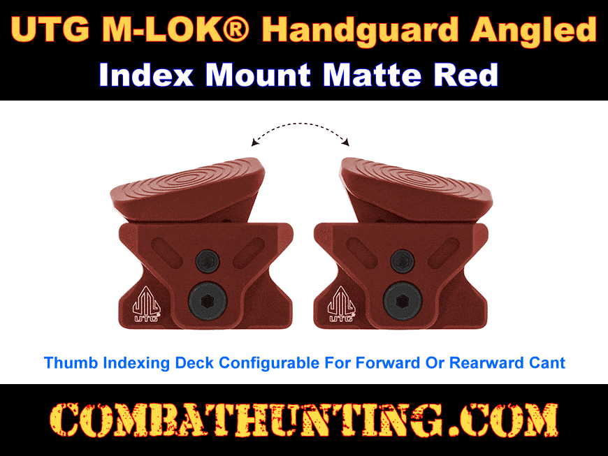 UTG® M-LOK Handguard Angled Index Mount Matte Red style=