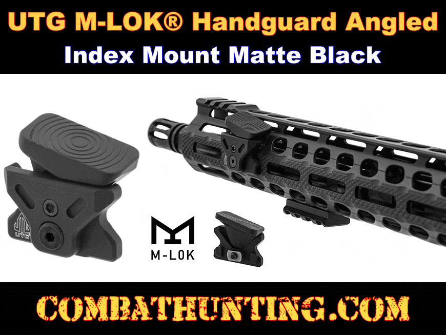 UTG M-LOK Handguard Angled Index Mount Matte Black style=