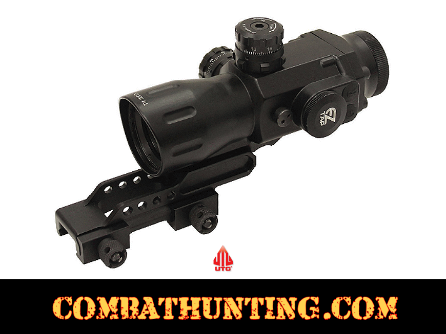 UTG Compact Prismatic 4X32 T4 Scope 36-Color T-DOT style=