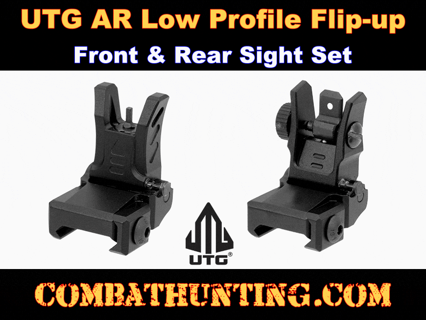 UTG Low Profile Flip-Up Front & Rear Sight Set style=