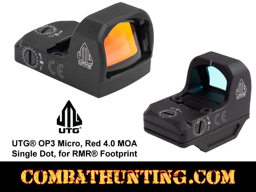 UTG OP3 Micro Red 4.0 MOA Single Dot for RMR Footprint style=