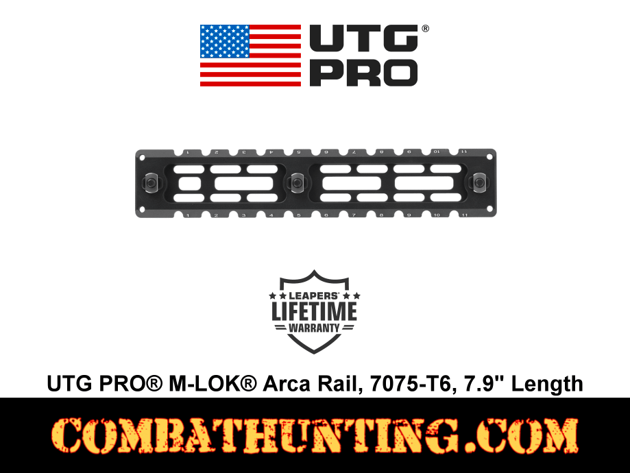 TLUMA02 UTG PRO M-LOK Arca Rail 7075-T6, 7.9 TLUMA02 UTG PRO M-LOK Arca Rail 7075-T6, 7.9