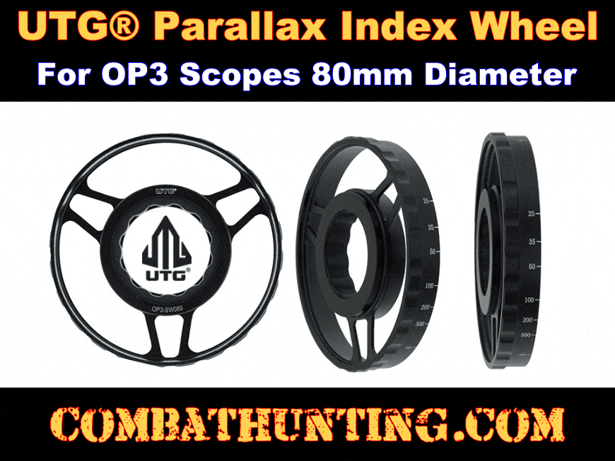 UTG® Parallax Index Wheel for OP3 Scopes 80mm Diameter style=
