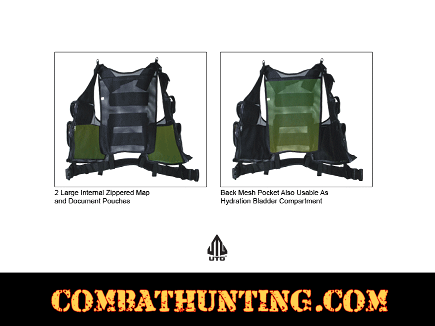 UTG Tactical Vest With Quick Draw Holster Pouch & Belt style=