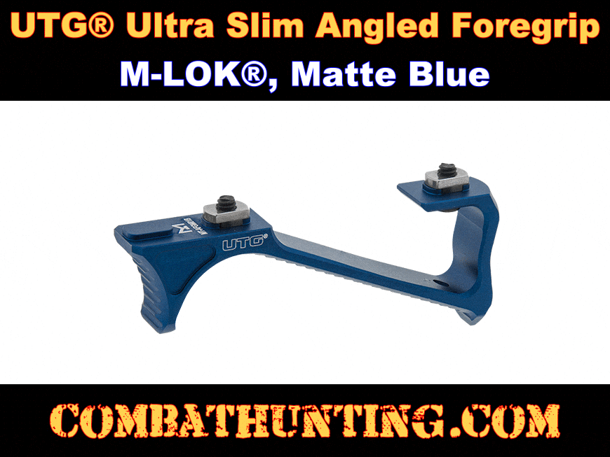 UTG® Ultra Slim Angled Foregrip, M-LOK® Matte Blue style=
