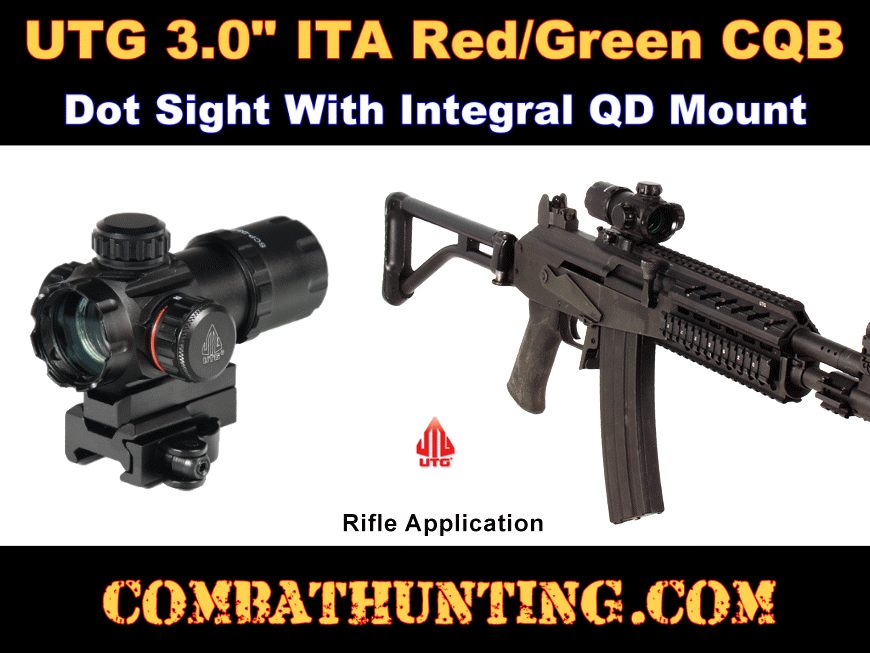 Urskive Beskatning karton SCP-DS3039W UTG 3.9" ITA Red Green Dot Sight QD - Maverick 88 Shotgun