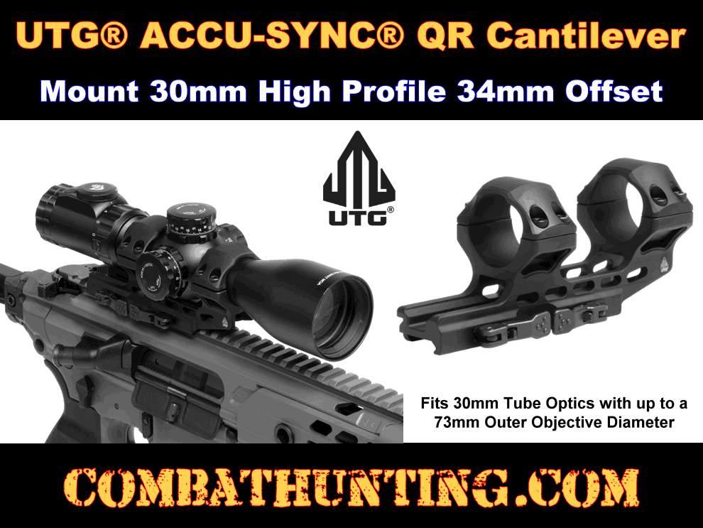 UTG ACCU-SYNC Cantilever Mount 30mm High 34mm Offset AIR32234