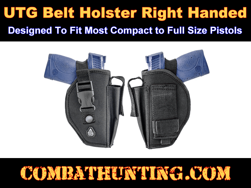 UTG Belt Holster Right Handed Black style=