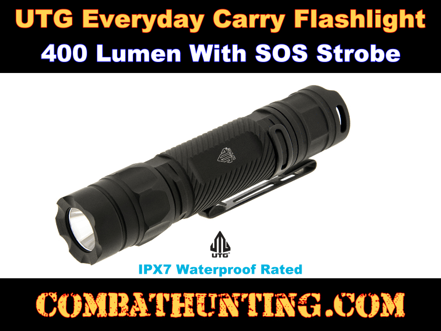 UTG Everyday Carry Flashlight 400 Lumen With Strobe style=