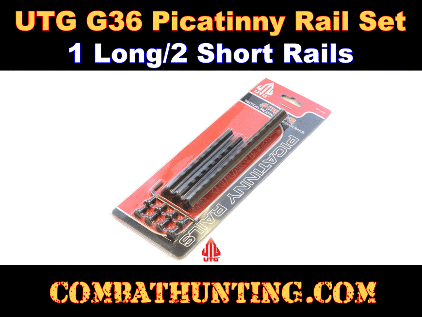 UTG MNTP503 Tactical Picatinny/Weaver Rail, Set 3  style=