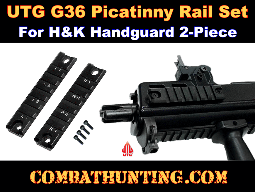UTG H&K G36 Picatinny Rail Set 2-piece Short style=