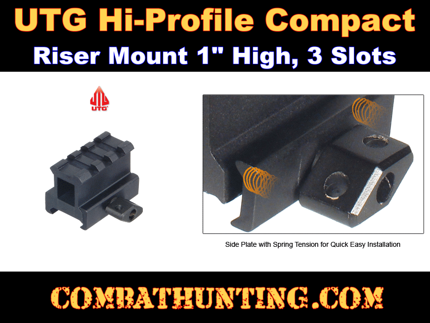 UTG Hi-Profile Compact Riser Mount, 1