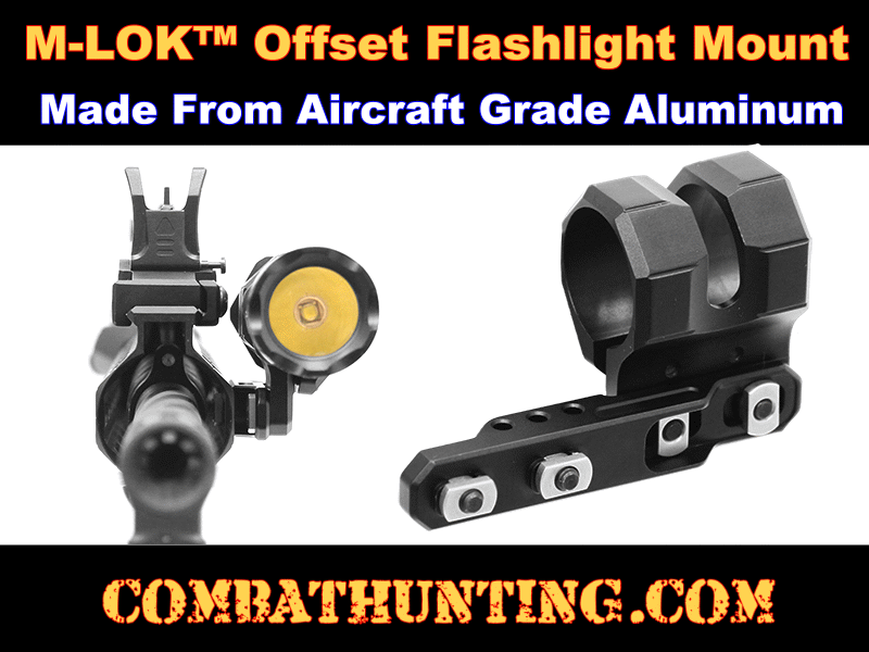 M-LOK Offset Flashlight Mount UTG Matte Black style=