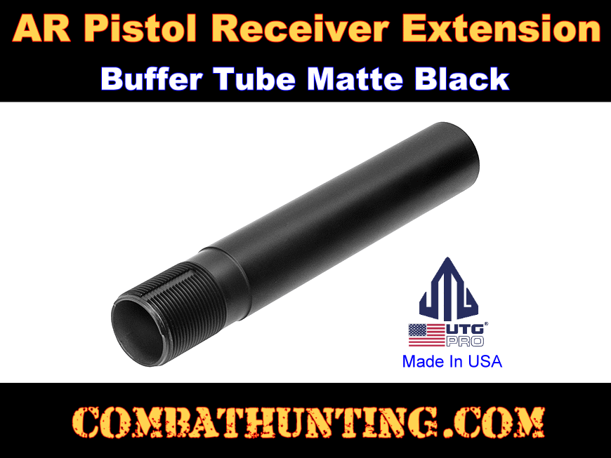 UTG PRO AR Pistol Receiver Extension Buffer Tube Matte Black style=