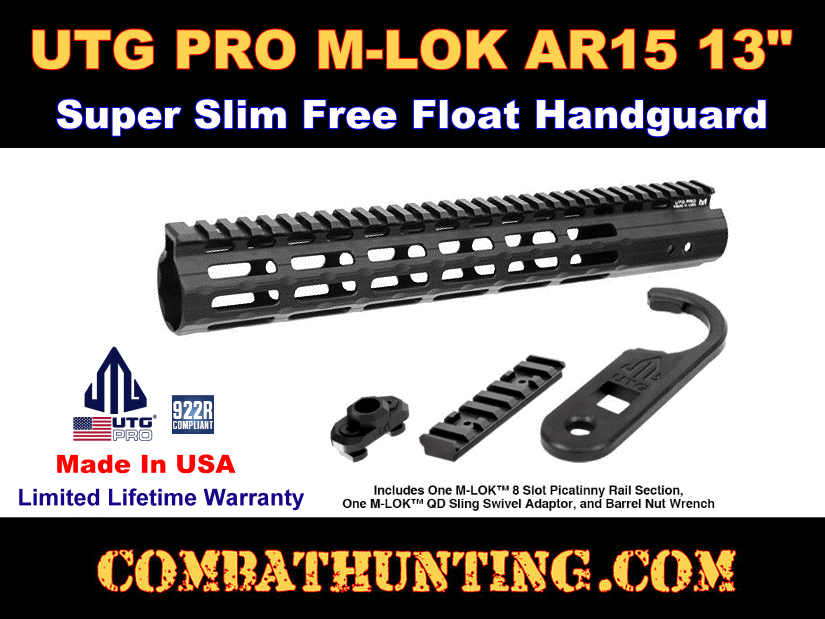 utg pro super slim free float handguard 13 inch utg pro super slim free float handguard 13 inch