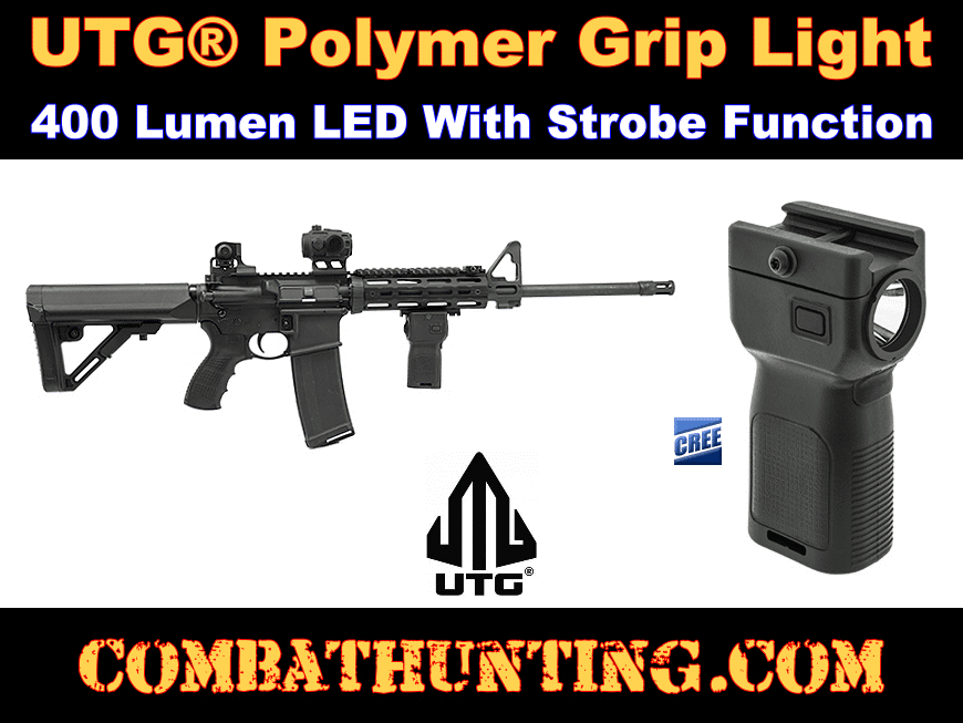UTG® Polymer Grip Light 400 Lumen with Strobe style=