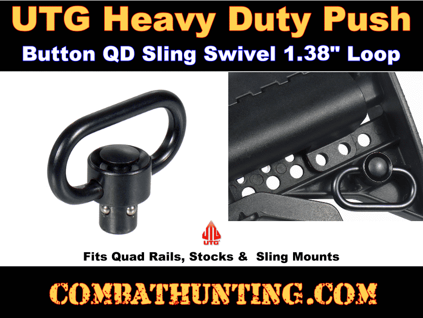 1" Loop NEW UTG Standard Push Button QD Sling Swivel 
