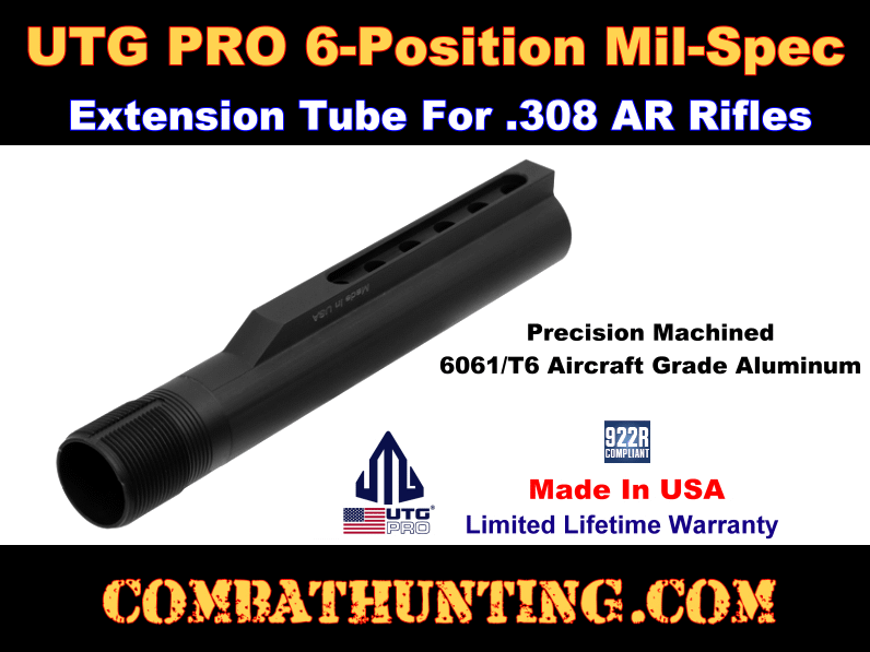 AR 10 LR 308 Buffer Tube Mil-Spec Six Position UTG PRO style=