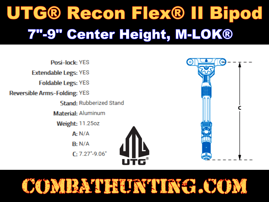 UTG® Recon Flex® II Bipod 7