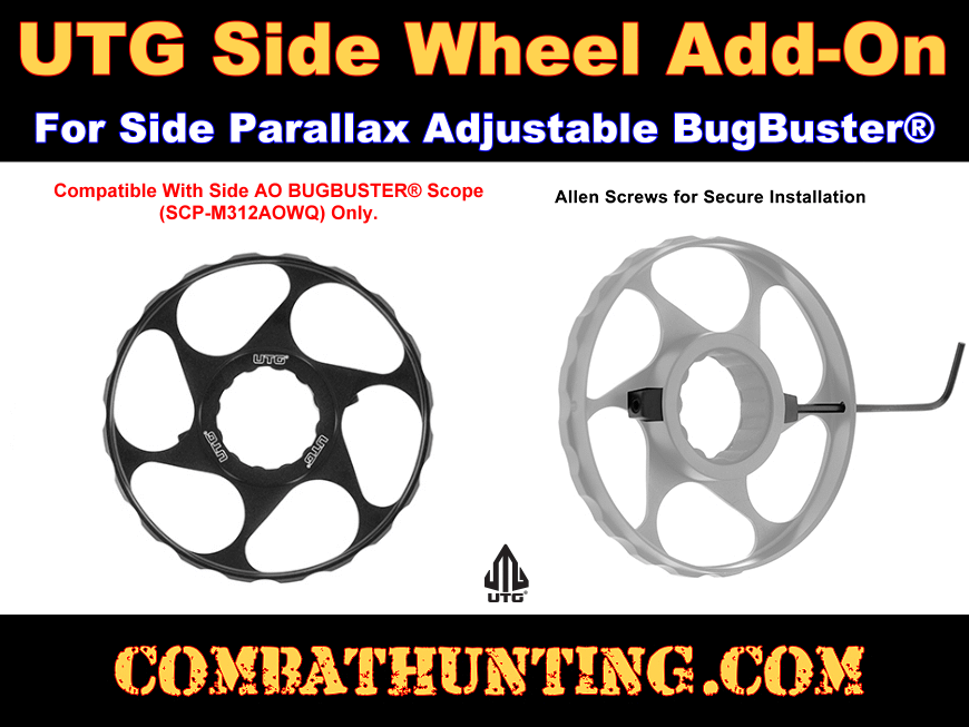 UTG® Side Wheel Add-on, For Side Parallax Adjustable BugBuster style=