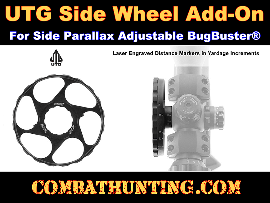 UTG® Side Wheel Add-on, For Side Parallax Adjustable BugBuster style=