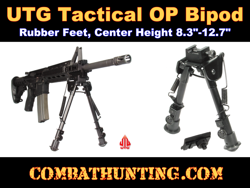 UTG Leapers Tactical OP Bipod SWAT Combat Profile Adjustable Height TL-BP78 for sale online 